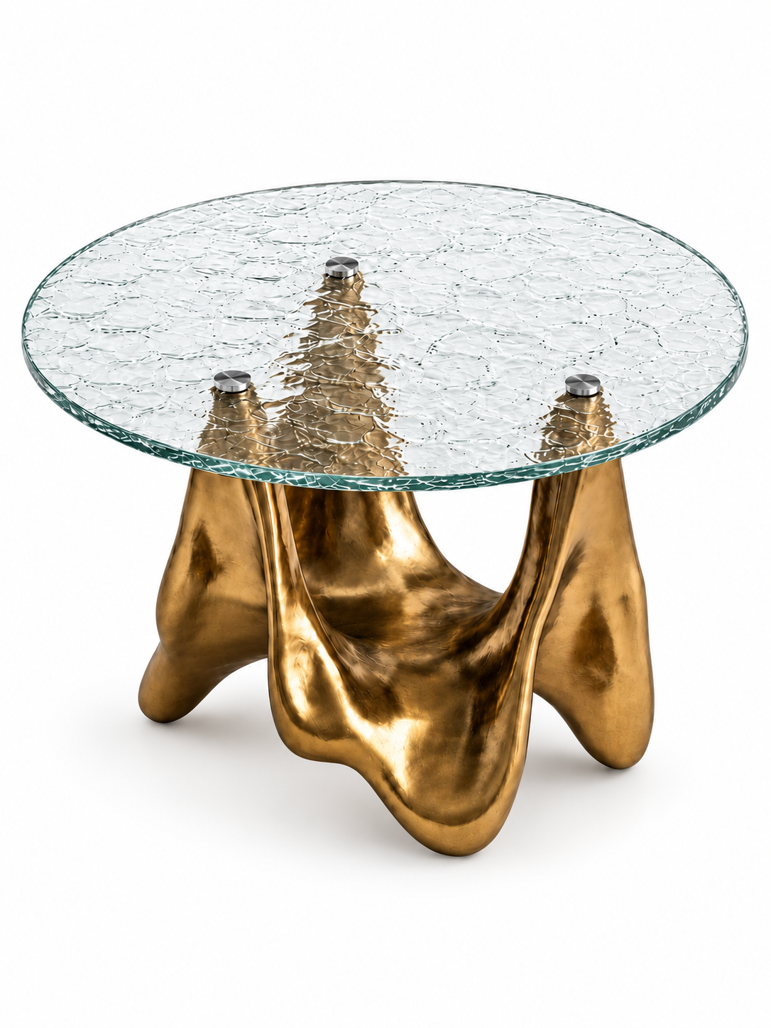 Mirage Sculptural Glass Side Table
