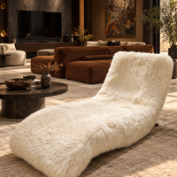 Nivelle Ivory Sculptural Chaise Lounge
