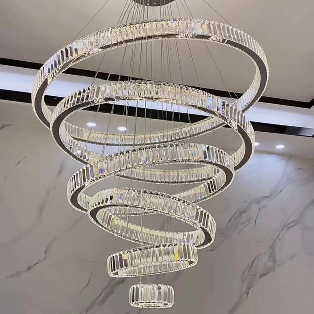 ثريا كريستال Rylight 5/6-Ring باللون الذهبي/الكروم