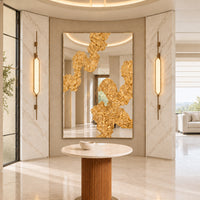 Sculptural Brass Art Mirror