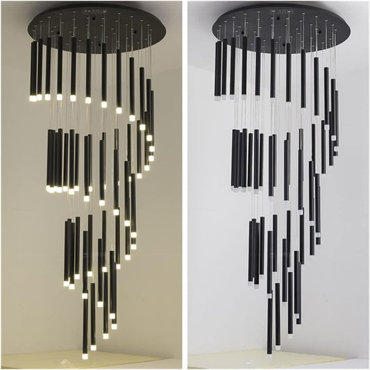 قلادة Rylight على الطراز الصناعي الحديث مع لمسة نهائية معدنية سوداء