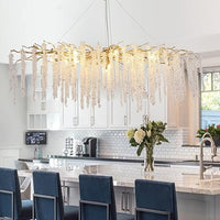 Rylight ronde/rechthoekige kristallen wilgenkroonluchter