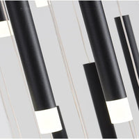 Rylight Modern Industrial Style Pendant with Black Metal Finish