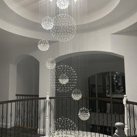 Rylight Designer-recommended Spiral Crystal Raindrop Chandelier