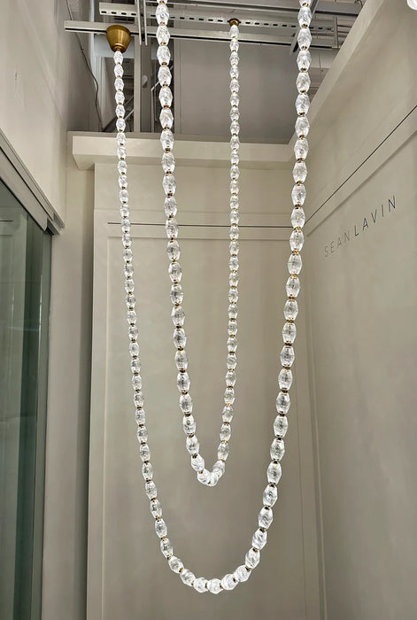 Rylight Glass Pearl Necklace Pendnat Chandelier