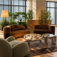 Château Sculptural Modular Mohair Sofa