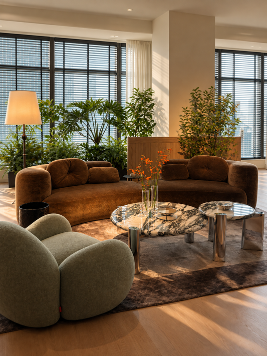 Château Sculptural Modular Mohair Sofa