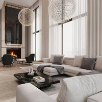 Rylight 11,8"/15,7"/19,7"/23,6"/31,5"/39,4"/47,2" ronde sterrenhemel hangende kroonluchter