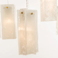 Rylight 1/25/60/84-الضوء الملونة مستطيل العنقودية بلاط زجاجي قلادة/الثريا