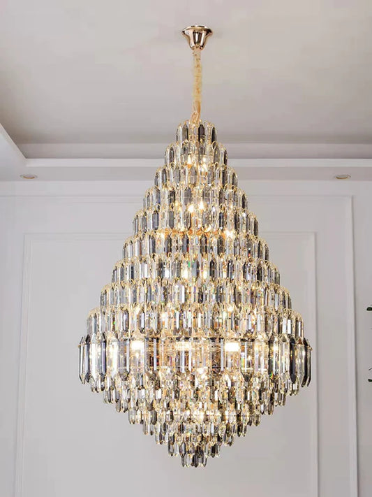 Rylight 16/33/40/56-lichte luxe kroonluchter met kristallen met hoge helderheid