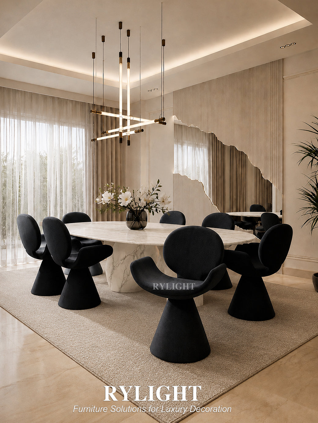 Modern Minimalist 360° Swivel Dining& Dressing Room Accent Chair