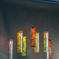 Rylight 1/25/60/84-الضوء الملونة مستطيل العنقودية بلاط زجاجي قلادة/الثريا