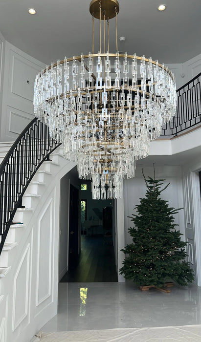 Rylight 3/4/5-Tier Round Tiered Acrylic Chandelier