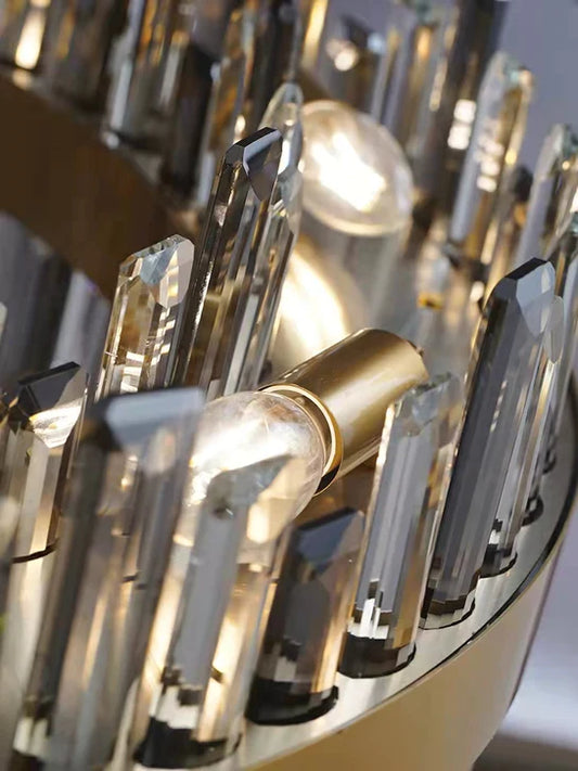 ثريا كريستالية ذات حلقة دائرية فاخرة وحديثة من رايلايت