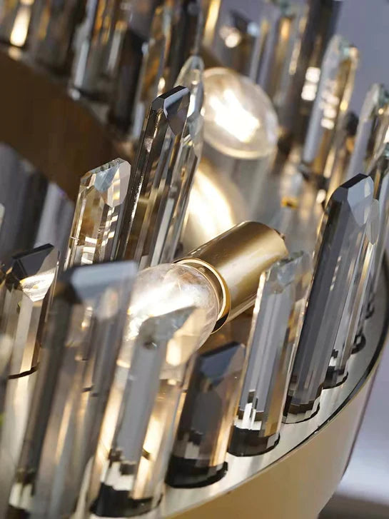 ثريا كريستالية ذات حلقة دائرية فاخرة وحديثة من رايلايت