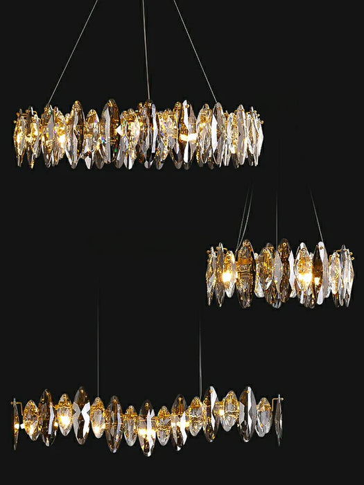 Luxury Leaf Crystal Chandelier for Living Room Modern/Dining Room