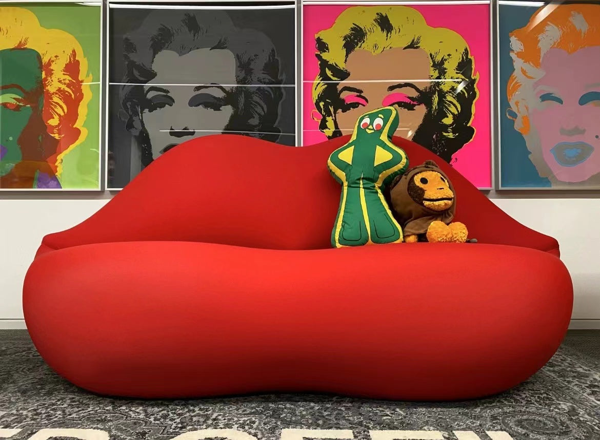 Moderne creatieve design rode lippenbank voor de woonkamer