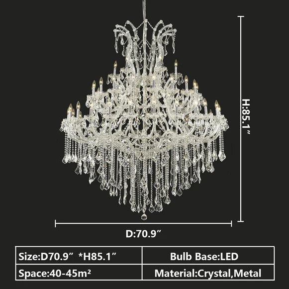 Rylight Candle Branch Crystal Chandelier