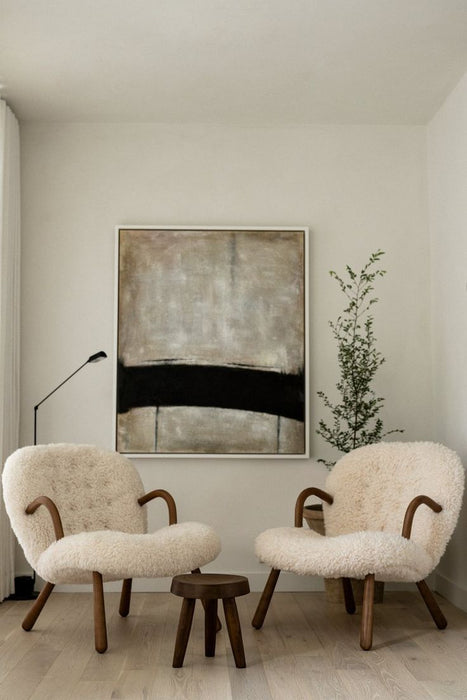 Gezellige fleece lounge-accentstoel