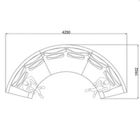 Italiaanse extra grote gebogen lichte luxe bank voor de woonkamer