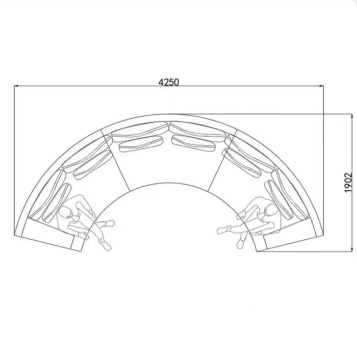 Italian Extra Large Curve Light Luxury Sofa For Living Room