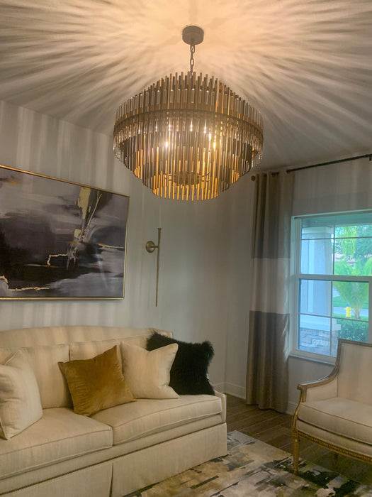 Rylight 3/12-lichts Art Design buisvormige kristallen ronde kroonluchter