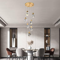 رايلايت 1/3/7/14/22-ثريا كريستالية على شكل قطرة مطر ألماسية خفيفة