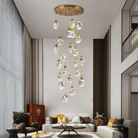 رايلايت 1/3/7/14/22-ثريا كريستالية على شكل قطرة مطر ألماسية خفيفة