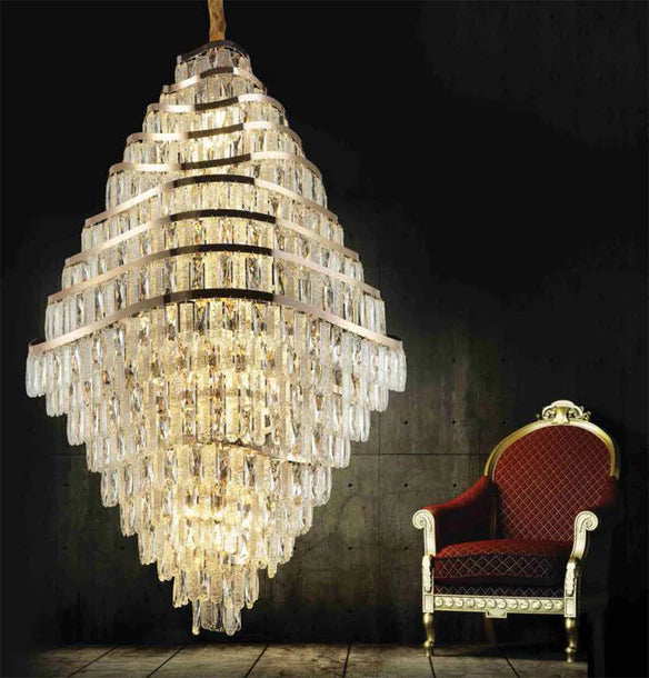 Rylight Wavy Multi-tiered Crystal Chandelier