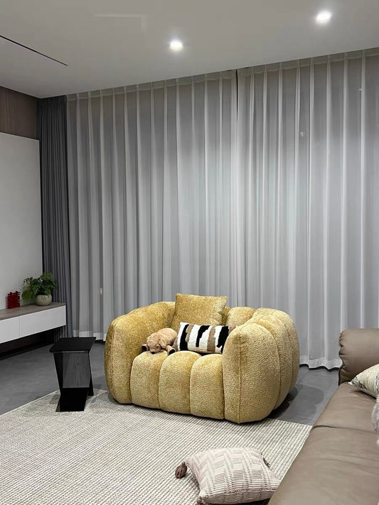 Rylight Scandinavian Vintage Fabric Pumpkin Sofa