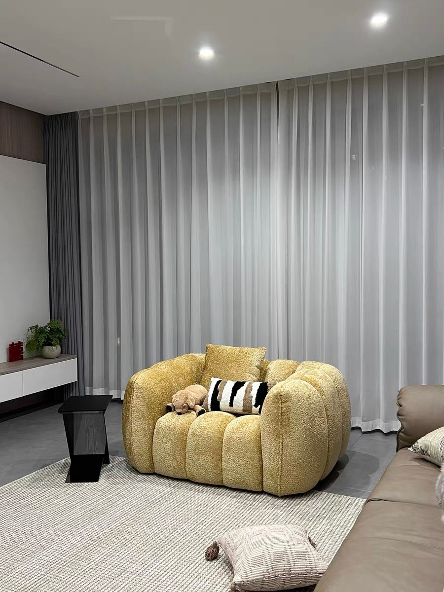 Rylight Scandinavian Vintage Fabric Pumpkin Sofa