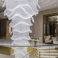 Luxe kroonluchter met palmboomglasstaven voor hotels, restaurants, villa's en trappenhuizen