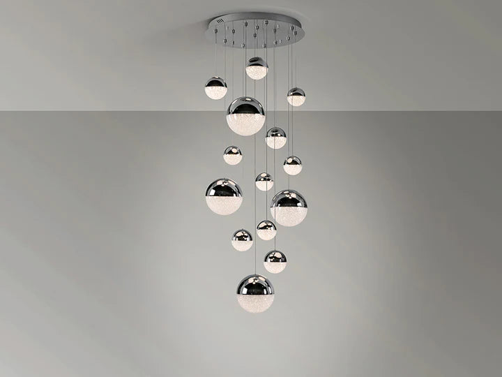 Rylight 1/3/8/14-Light Crystal Sand Ball Chandelier