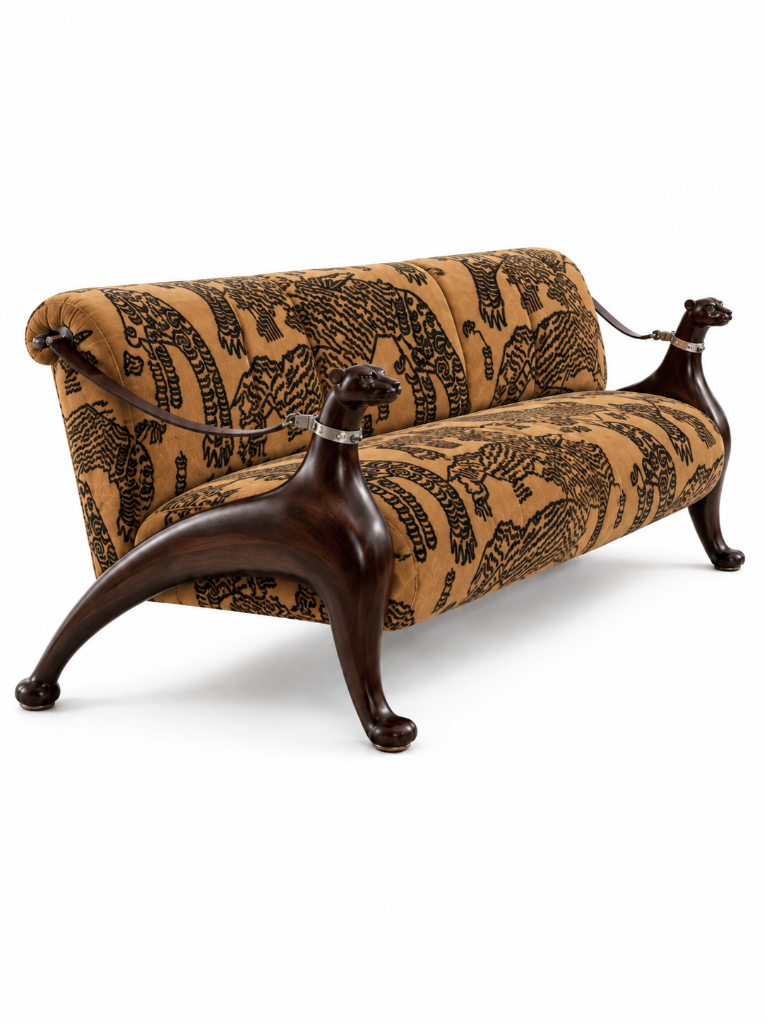 Sculptural Hound Arm Tiger Mountain Chair