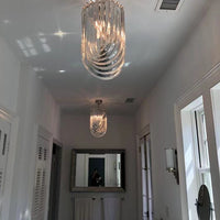 Rylight Semi-elliptic Acrylic Pendant for Staircase/Hallway/Entryway Mainly