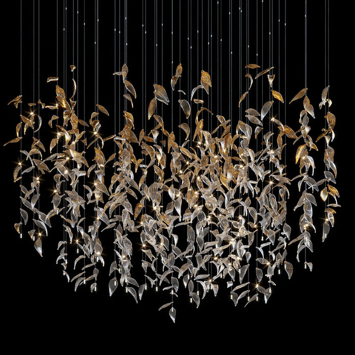 Rylight Modern Design Custom Project Crystal Leaf-shape Pendant