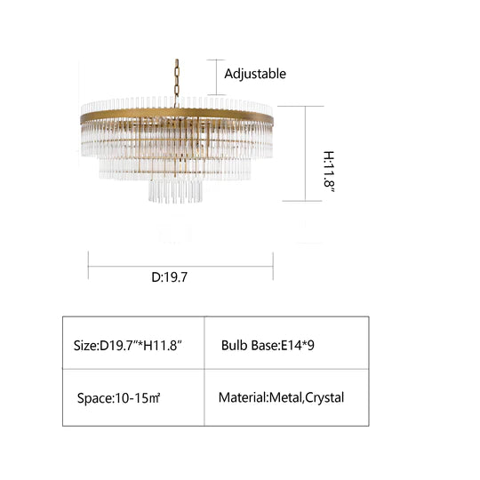 ثريا كريستال فاخرة خفيفة الوزن ما بعد الحداثة من Rylight مناسبة