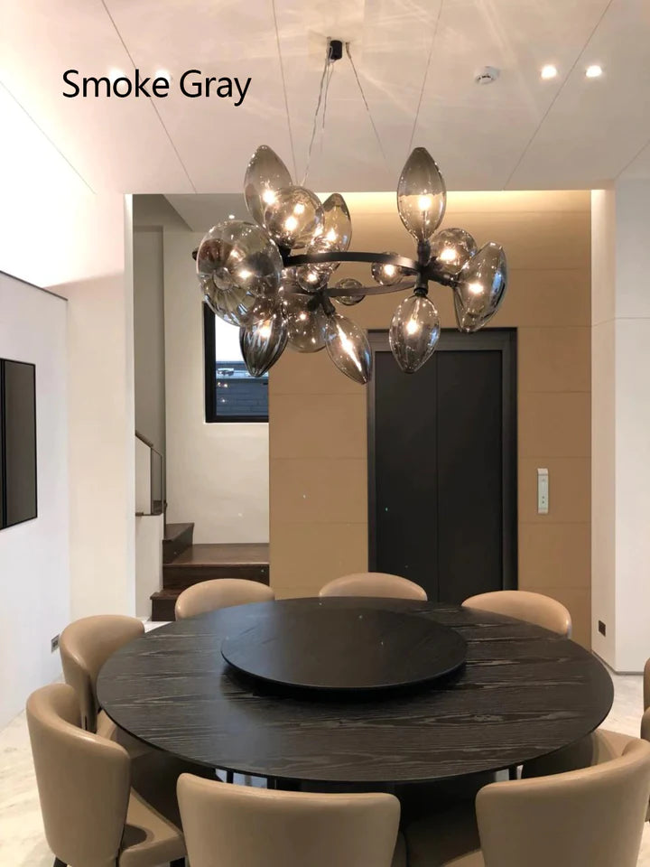 Rylight Clear/Smoked/Mixed Hand Blown Glass Chandelier