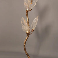 Rylight Flush Mount/Round/Linear Bionic Resin Leaves Chandelier