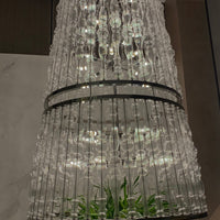 Creative Handmade Glass Cage Chandelier for Living Room/Dining Room/Staircase/Entryway/Foyer