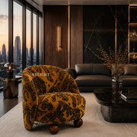 Tiger Mountain Velvet Sculptural Accent Chair