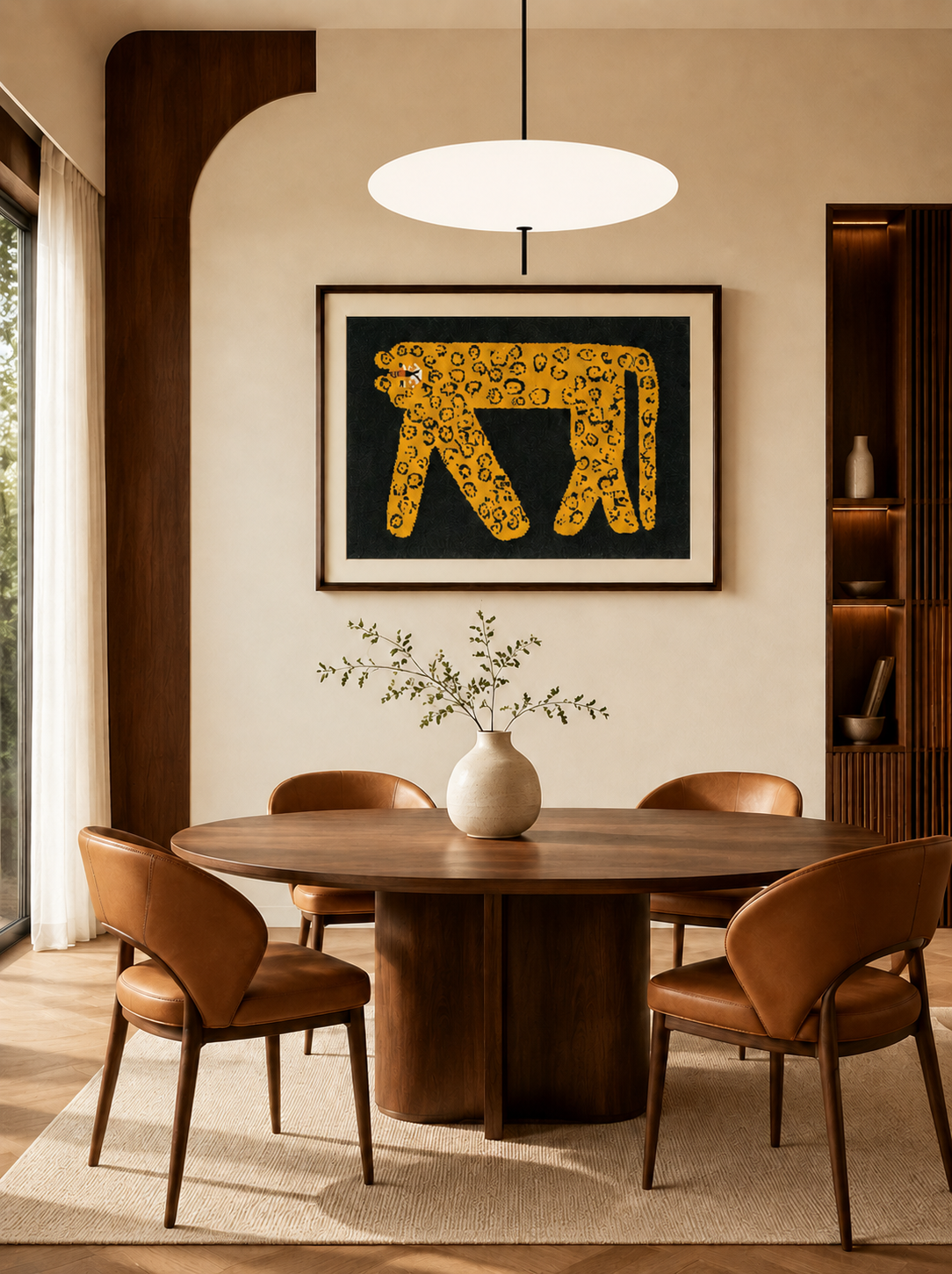 Pixel Cheetah Hand-Tufted Wool Wall Art