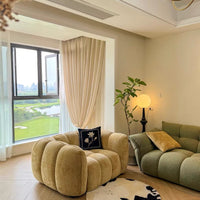 Rylight Scandinavian Vintage Fabric Pumpkin Sofa