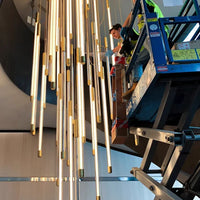 Rylight 18/26/32-lichts LED glazen druppelkroonluchter