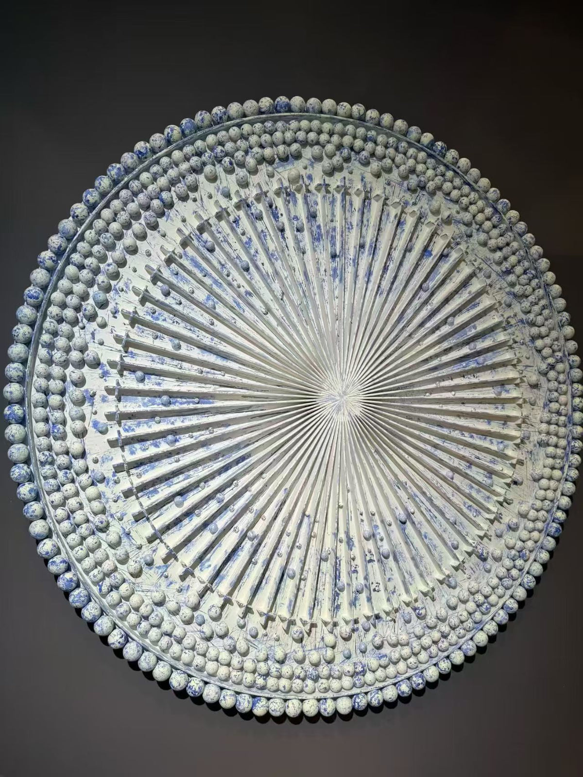Celestial Radiance Hand-Carved Wall Sculpture