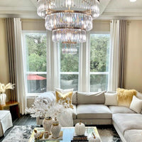 Rylight 4/5-tier &amp; 19/25-licht luxe stijl gouden afwerking kristallen kroonluchter