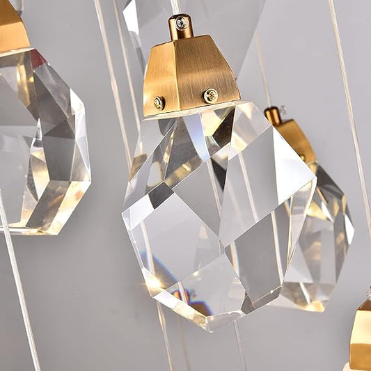 رايلايت 1/3/7/14/22-ثريا كريستالية على شكل قطرة مطر ألماسية خفيفة