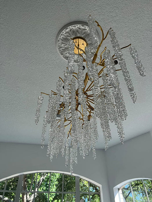 Rylight Round/Rectangle Crystal Willow Chandelier