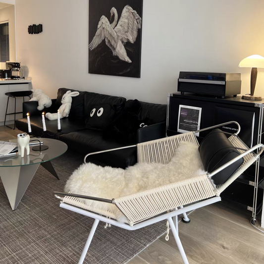 Door Rylight Designer aanbevolen handgemaakte relaxfauteuil/loungestoel met vlaggenlijn