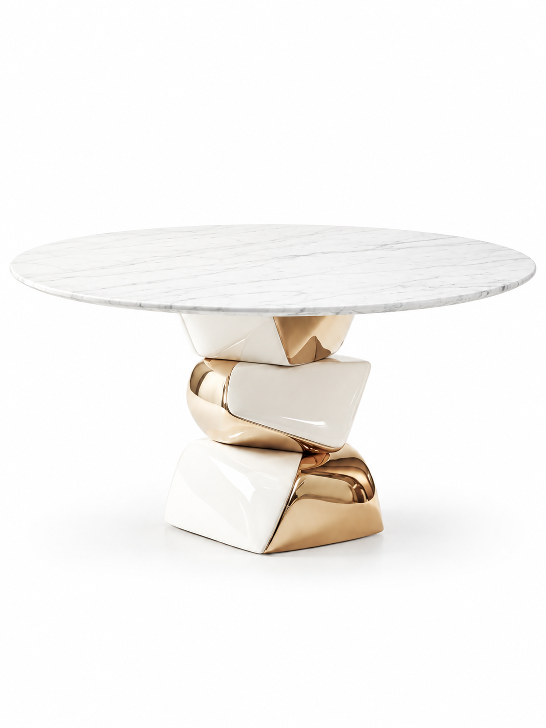Ivory Orbit Artful Dining Table